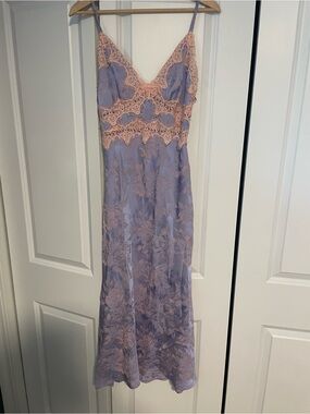 FORE women’s Lavender and Blush Lace Slip Dress size M